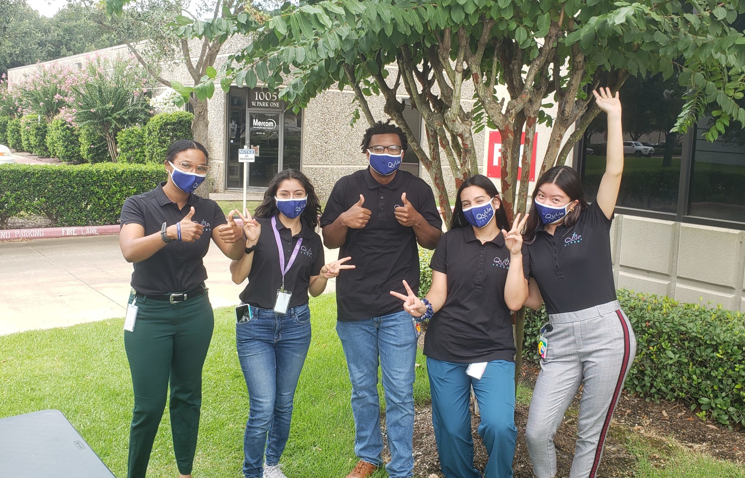 QuVa Interns posing happy for a picture