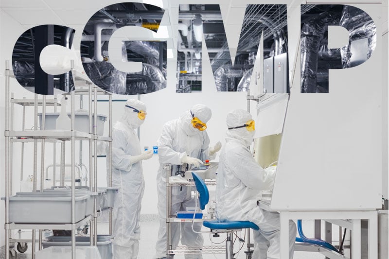 Professionals of A Laboratory with Protective Suits Work.