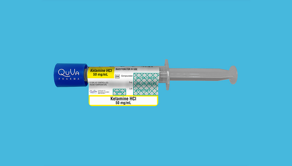 QuVa Pharma syringe flag labels